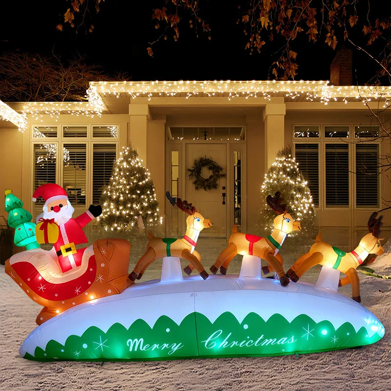 3M Christmas Inflatable Santa Claus Reindeer on Sled Christmas Tree Gift Box Christmas Decora Outdoor Inflatable Decorations
3M Christmas Inflatable Santa Claus Reindeer on Sled Christmas Tree Gift Box Christmas Decora Outdoor Inflatable Decorations
