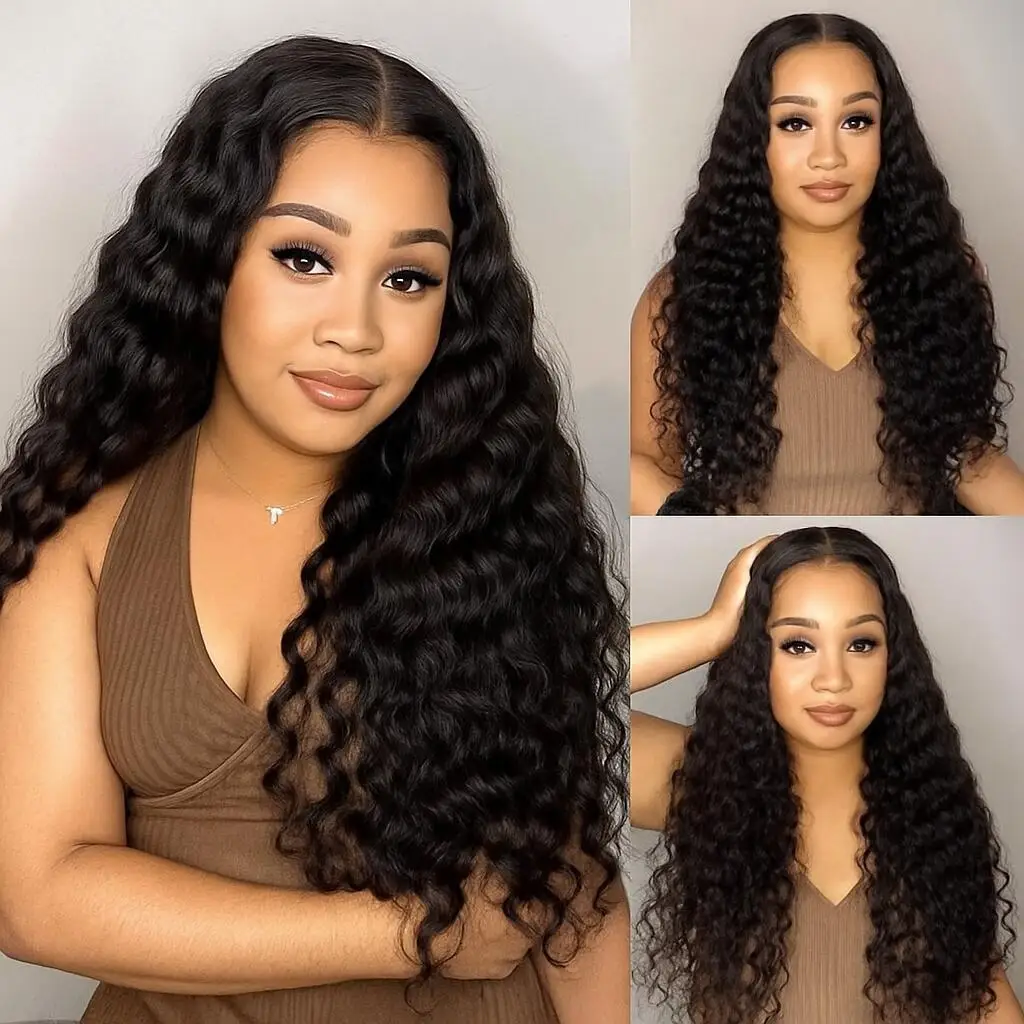 Glueless Wigs Human Hair Ready to Wear Deep Wave Curly Wigs Lace Front Wigs Wear And Go Pre Plucked Pre Cut Lace Closure Wigs
Glueless Wigs Human Hair Ready to Wear Deep Wave Curly Wigs Lace Front Wigs Wear And Go Pre Plucked Pre Cut Lace Closure Wigs