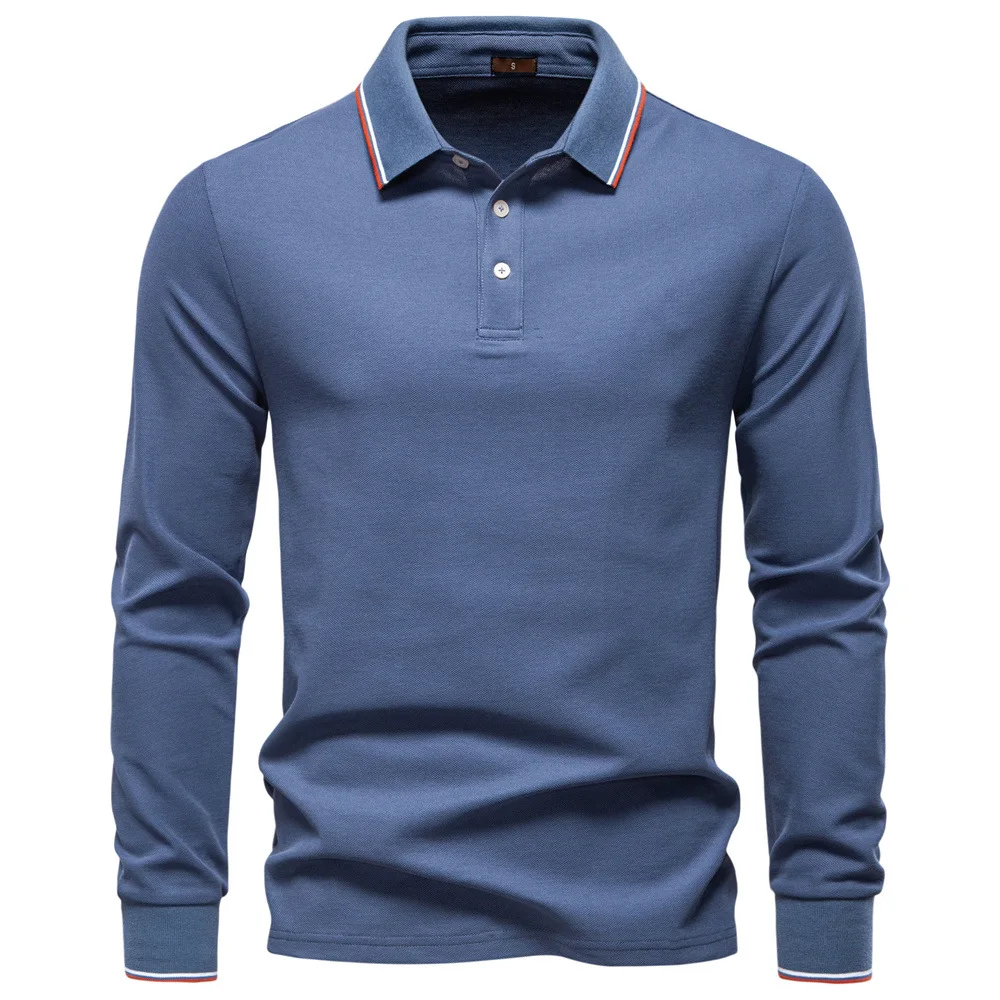 Men Spring Autumn Polo Shirt Solid Color Long Sleeve Cotton Blend Breathable Polos Social Business Golf Polo Shirts For Men
Men Spring Autumn Polo Shirt Solid Color Long Sleeve Cotton Blend Breathable Polos Social Business Golf Polo Shirts For Men