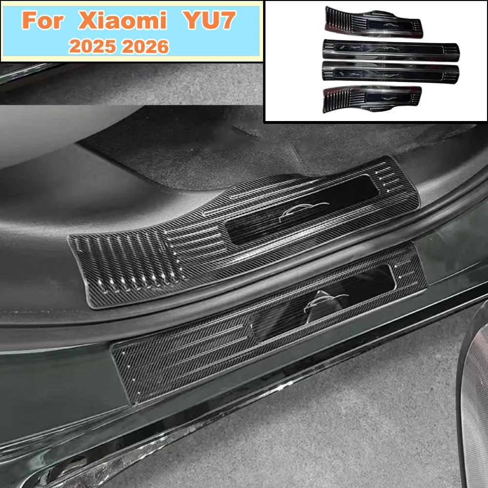 For Xiaomi YU7 2025 2026 4Pcs Inner Door Sill Scuff Plate Stainless Steel Anti-Scratch Anti-Wear Entry Guard Protector Trim
For Xiaomi YU7 2025 2026 4Pcs Inner Door Sill Scuff Plate Stainless Steel Anti-Scratch Anti-Wear Entry Guard Protector Trim