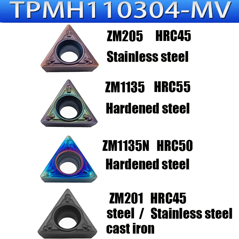 HRC45-55 TPMH110304-MV TPMH 110304 indexable CNC Carbide Turning Inserts For Stainless steel / Hardened steel
HRC45-55 TPMH110304-MV TPMH 110304 indexable CNC Carbide Turning Inserts For Stainless steel / Hardened steel