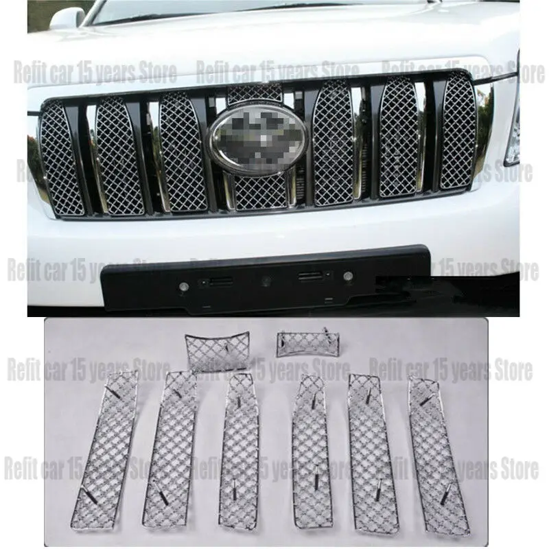For Toyota Prado FJ150 2010 2011 2012 2013 Honeycomb Front Grille Mesh Cover Trim 8pcs
For Toyota Prado FJ150 2010 2011 2012 2013 Honeycomb Front Grille Mesh Cover Trim 8pcs
