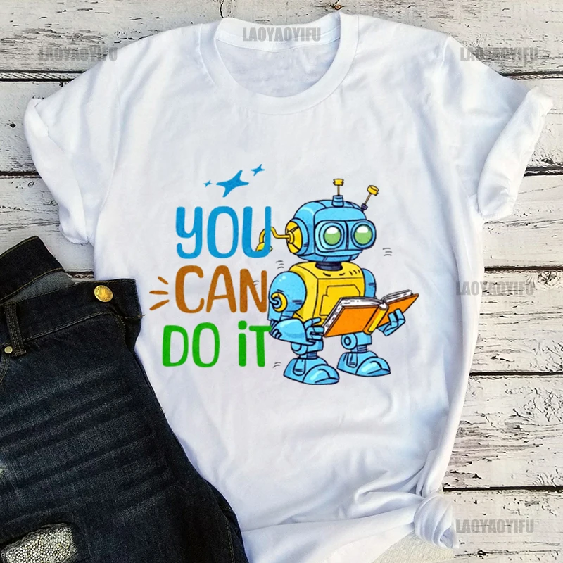 YOU CAN DO IT Funny Kawaii Robot Printing Shirt Summer Casual Men's T-Shirt Fashion Short Sleeve Clothing Streetwear Cotton
YOU CAN DO IT Funny Kawaii Robot Printing Shirt Summer Casual Men's T-Shirt Fashion Short Sleeve Clothing Streetwear Cotton