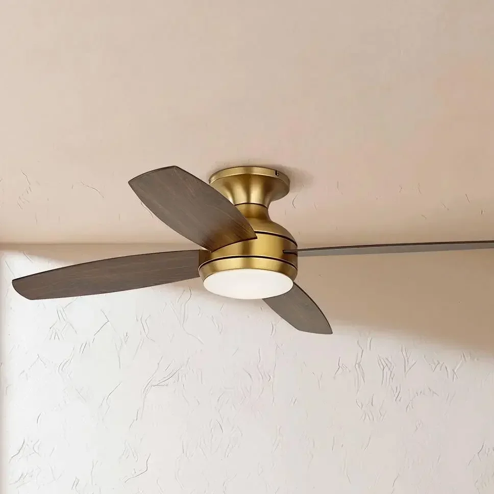52" Elite Modern Hugger Low Profile Indoor Ceiling Fan with Light LED Remote Control Soft Brass Walnut Brown Opal Glass for Hous
52" Elite Modern Hugger Low Profile Indoor Ceiling Fan with Light LED Remote Control Soft Brass Walnut Brown Opal Glass for Hous