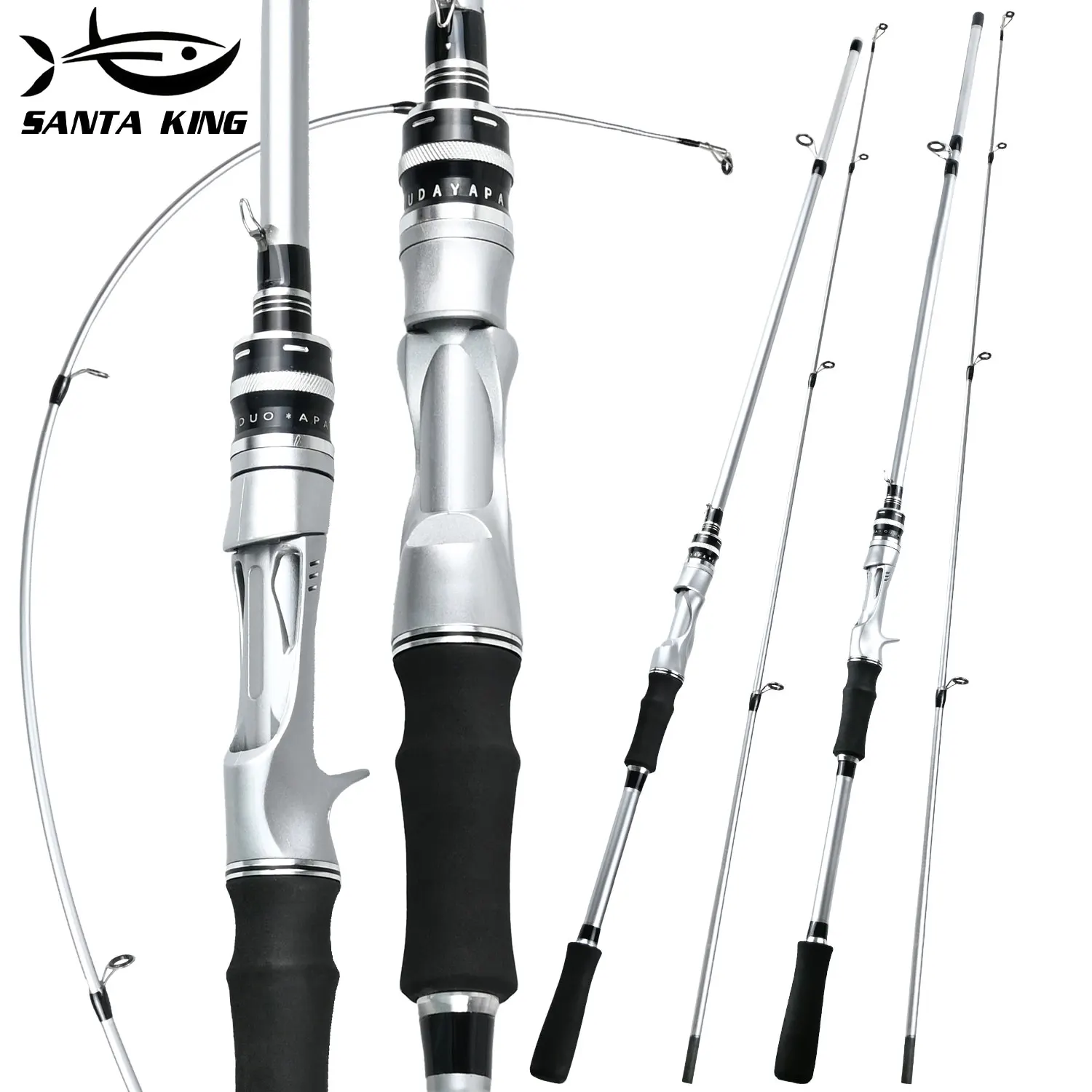 1.8M Fishing Rod 2Section Spinning/Casting Carbon Fiber Lure Rod for Freshwater Saltwater Boat Bass Trout Fishing
1.8M Fishing Rod 2Section Spinning/Casting Carbon Fiber Lure Rod for Freshwater Saltwater Boat Bass Trout Fishing