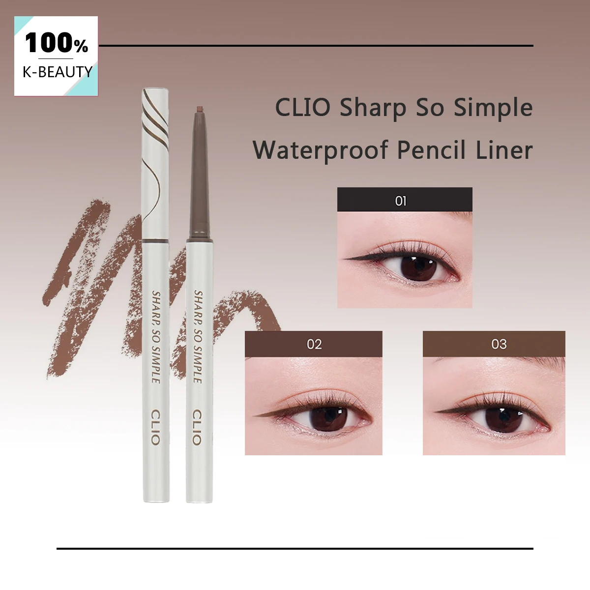 CLIO Sharp So Simple Waterproof Pencil Liner,Fine&Precise Tip,Long-Lasting Waterproof,Korean Cosmetic,K-Beauty,Korean Makeup
CLIO Sharp So Simple Waterproof Pencil Liner,Fine&Precise Tip,Long-Lasting Waterproof,Korean Cosmetic,K-Beauty,Korean Makeup