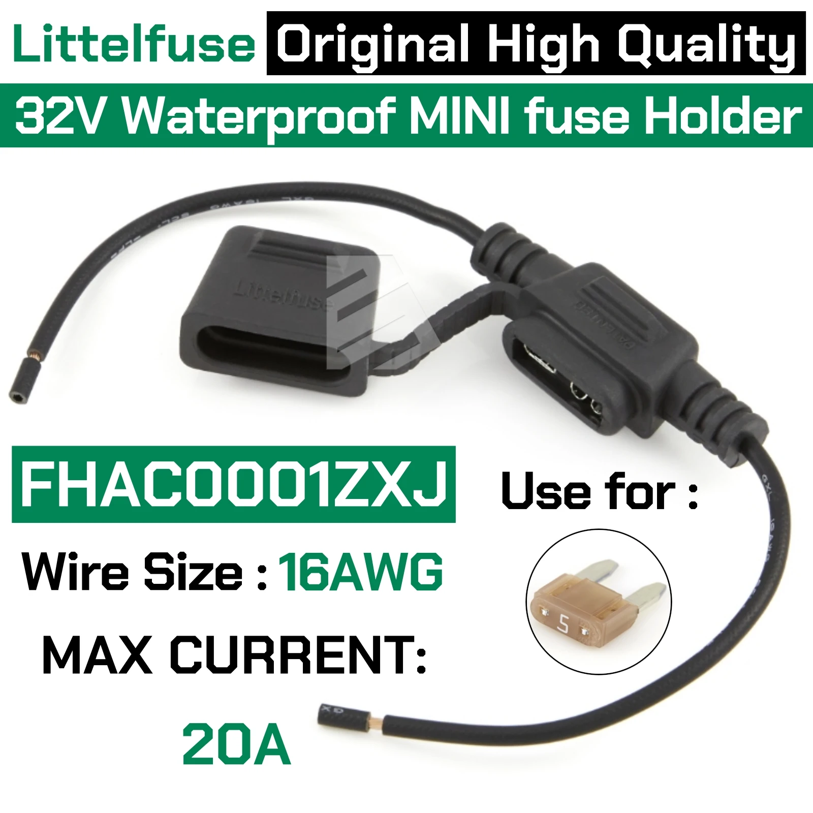 Новый оригинальный Littelfuse FHAC0001ZXJ 32 В ATO водонепроницаемый держатель предохранителя среднего лезвия, черный провод, размер 16AWG MAX CURRENT 20A
Новый оригинальный Littelfuse FHAC0001ZXJ 32 В ATO водонепроницаемый держатель предохранителя среднего лезвия, черный провод, размер 16AWG MAX CURRENT 20A