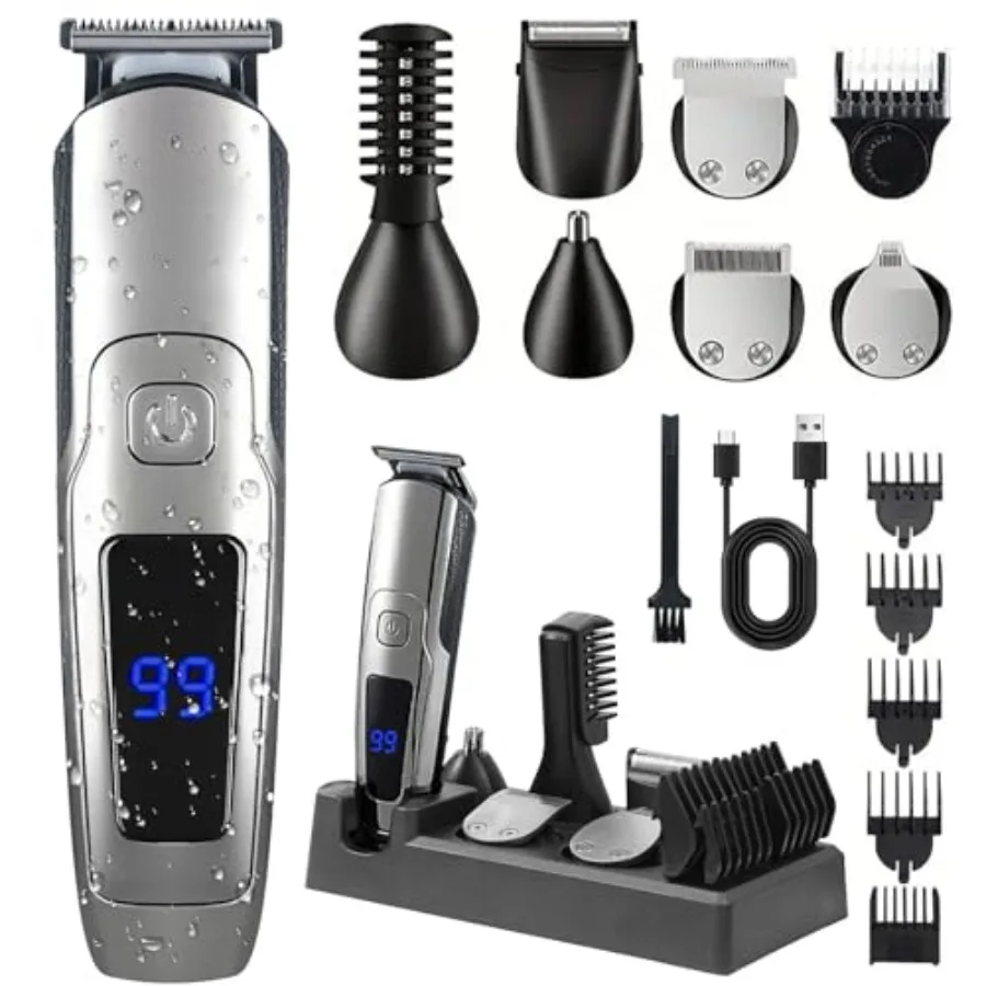 Beard Trimmer for Men: 20 Length Settings, 14-in-1 Cordless Grooming Kit, Waterproof Electric Razor, Hair Trimmer, Nose Hair Tr
Beard Trimmer for Men: 20 Length Settings, 14-in-1 Cordless Grooming Kit, Waterproof Electric Razor, Hair Trimmer, Nose Hair Tr