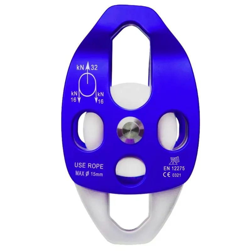 Aluminum alloy responsibility double rope pulley rotating pulley climbing gear traction climbing labor saving safety equipment 
Aluminum alloy responsibility double rope pulley rotating pulley climbing gear traction climbing labor saving safety equipment