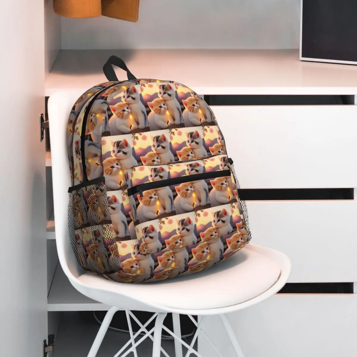 White Cat Printing Student Backpack School Bag Hiking Travel Daypack for Boys Girls Fashion Bookbag Shoulder Bags 
White Cat Printing Student Backpack School Bag Hiking Travel Daypack for Boys Girls Fashion Bookbag Shoulder Bags