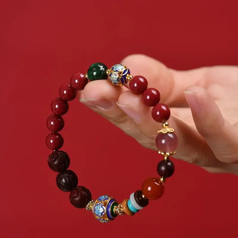2025 Cinnabar Duobao Bracelet Strawberry Crystal Leaflet Red Sandalwood Handstring Chinese Ethnic Style Valentine's Day Gift
2025 Cinnabar Duobao Bracelet Strawberry Crystal Leaflet Red Sandalwood Handstring Chinese Ethnic Style Valentine's Day Gift