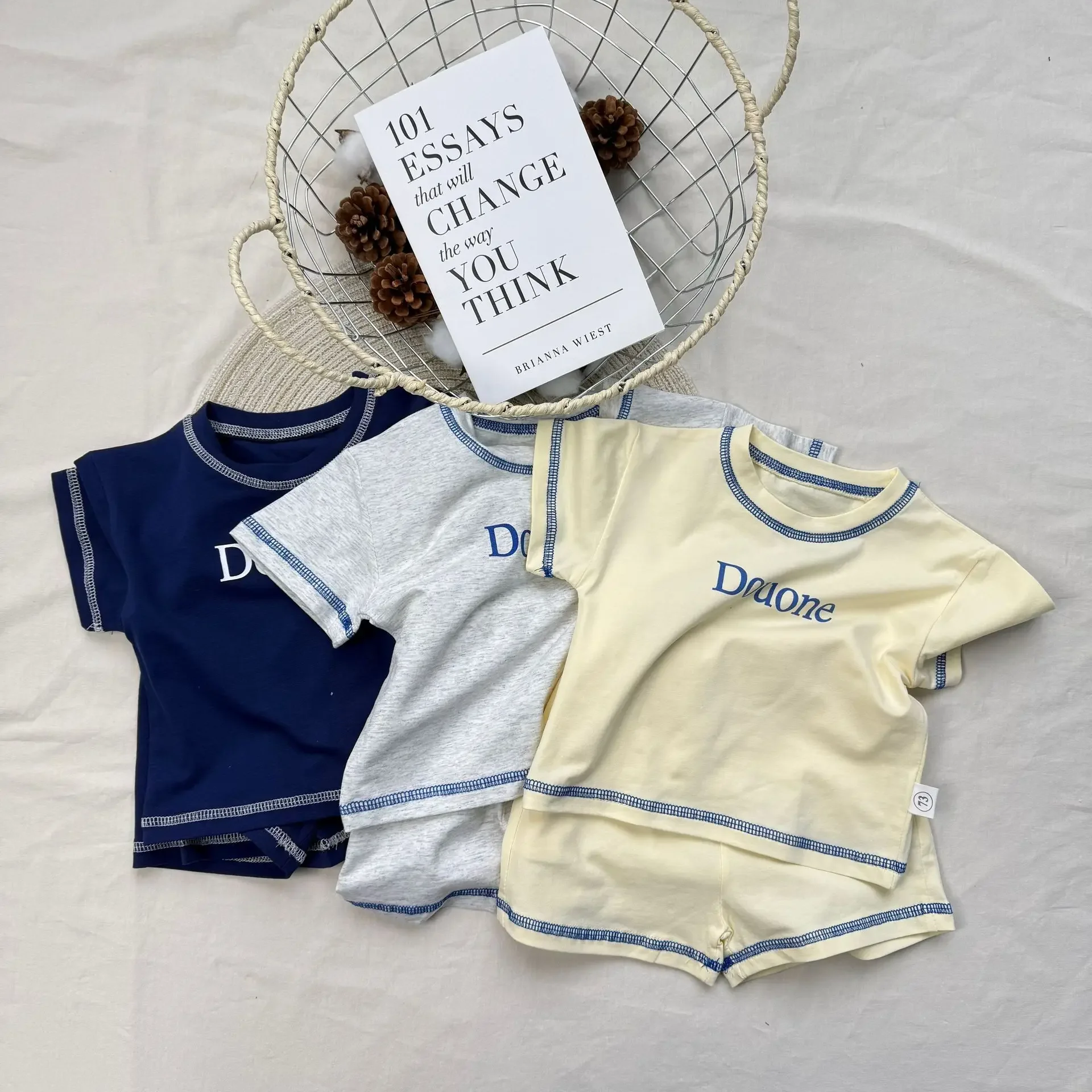 Korean Version Ins English Letter Round Neck Short Sleeved Set Breathable Cotton Cover for Boys and Girls Baby Summer Set
Korean Version Ins English Letter Round Neck Short Sleeved Set Breathable Cotton Cover for Boys and Girls Baby Summer Set