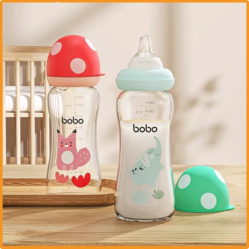 Bobo Newborn Baby Bottles - Professional Upgrade Anti-Colic Wide Mouth Glass Bottle High Borosilicate for Infant Feeding
Bobo Newborn Baby Bottles - Professional Upgrade Anti-Colic Wide Mouth Glass Bottle High Borosilicate for Infant Feeding