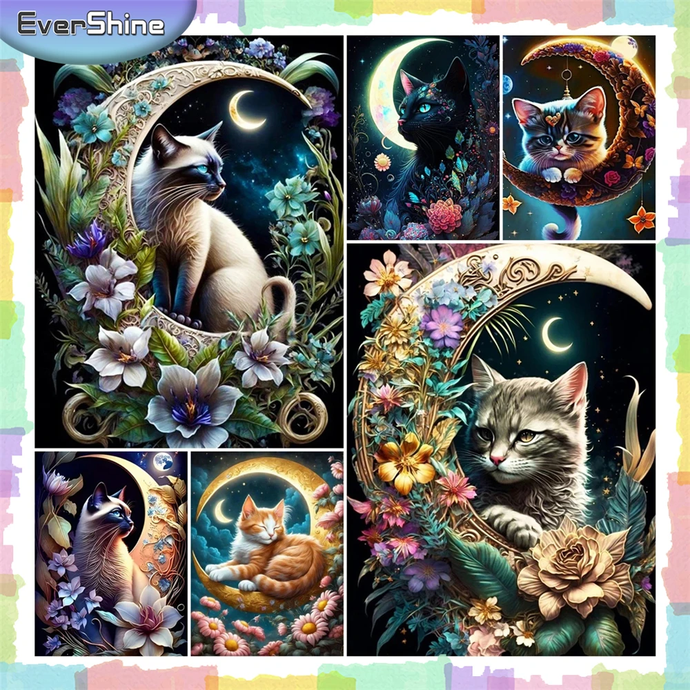 EverShine DIY хобби алмазная живопись кот Луна Фото Мозаика животное вышивка крестиком цветок декор детской комнаты
EverShine DIY хобби алмазная живопись кот Луна Фото Мозаика животное вышивка крестиком цветок декор детской комнаты