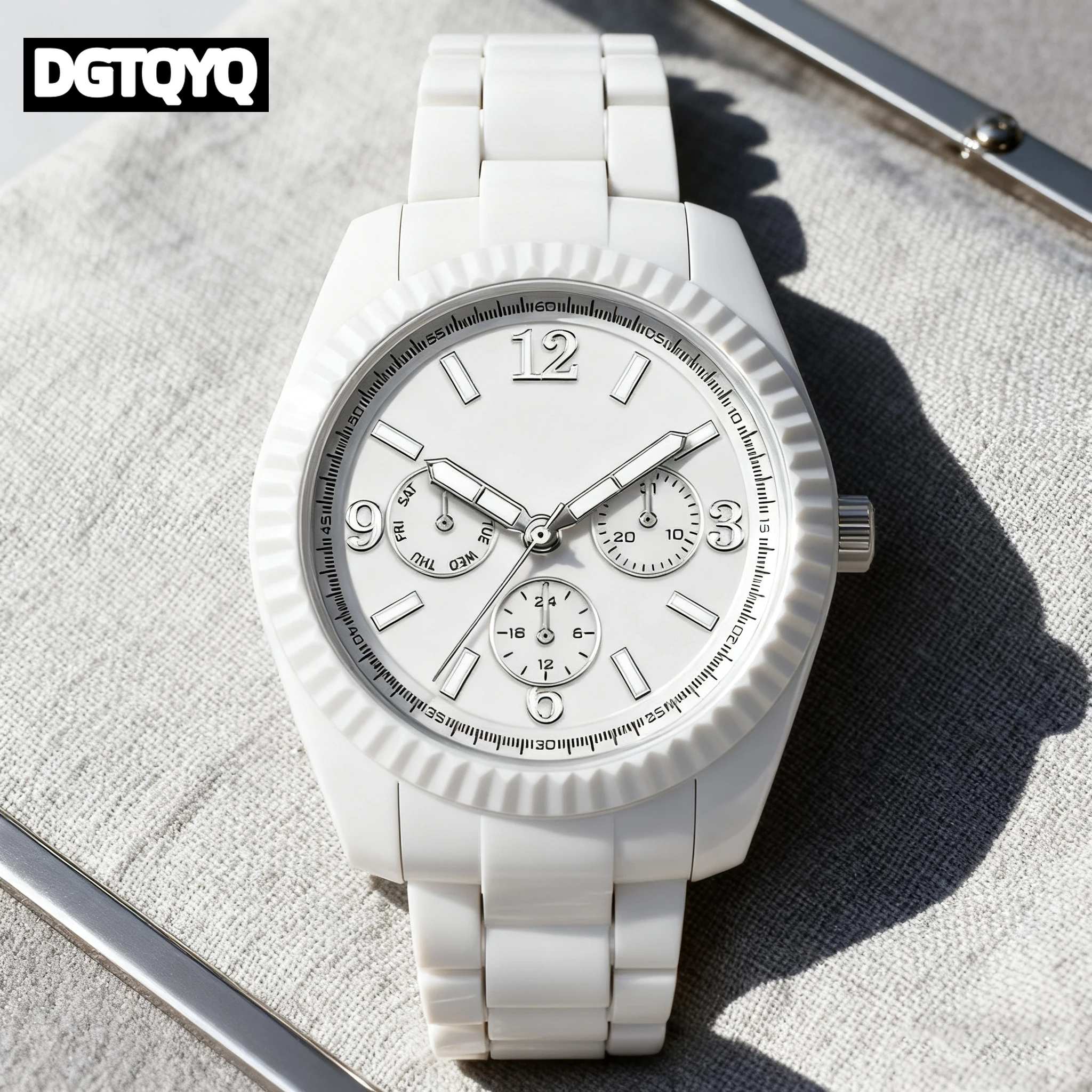 Мужские деловые кварцевые часы, высококачественные белые часы, уникальный дизайн, поддельный циферблат с тремя глазами, водонепроницаемые светящиеся пластиковые часы с датой
Мужские деловые кварцевые часы, высококачественные белые часы, уникальный дизайн, поддельный циферблат с тремя глазами, водонепроницаемые светящиеся пластиковые часы с датой