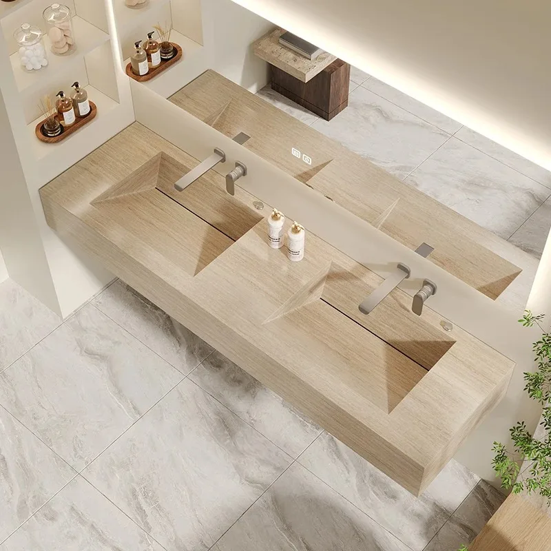 Slate integrated basin combination smart mirror balcony bathroom washbasin hotel sink
Slate integrated basin combination smart mirror balcony bathroom washbasin hotel sink