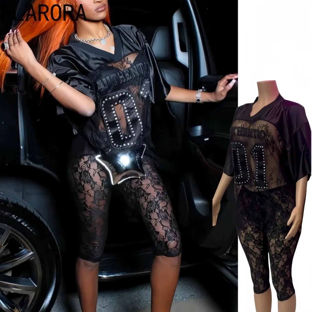 FLARORA Trend Jacquard Letter Print 2pcs Sets Woman V Neck Half Sleeve Loose Tops And Skinny Pants Suits Sexy Lace Patchwork Set
FLARORA Trend Jacquard Letter Print 2pcs Sets Woman V Neck Half Sleeve Loose Tops And Skinny Pants Suits Sexy Lace Patchwork Set