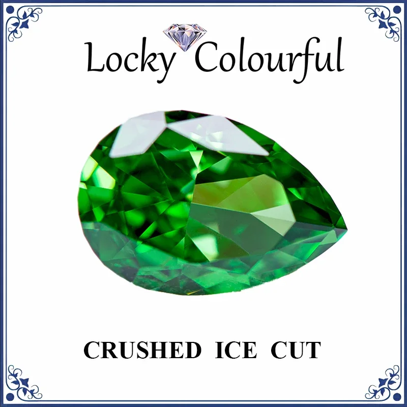 Cubic Zirconia Crushed Ice Cut Pear Shape Green Color Charms Beads for Jewelry Making Earing Necklace Materials No Certificate
Cubic Zirconia Crushed Ice Cut Pear Shape Green Color Charms Beads for Jewelry Making Earing Necklace Materials No Certificate
