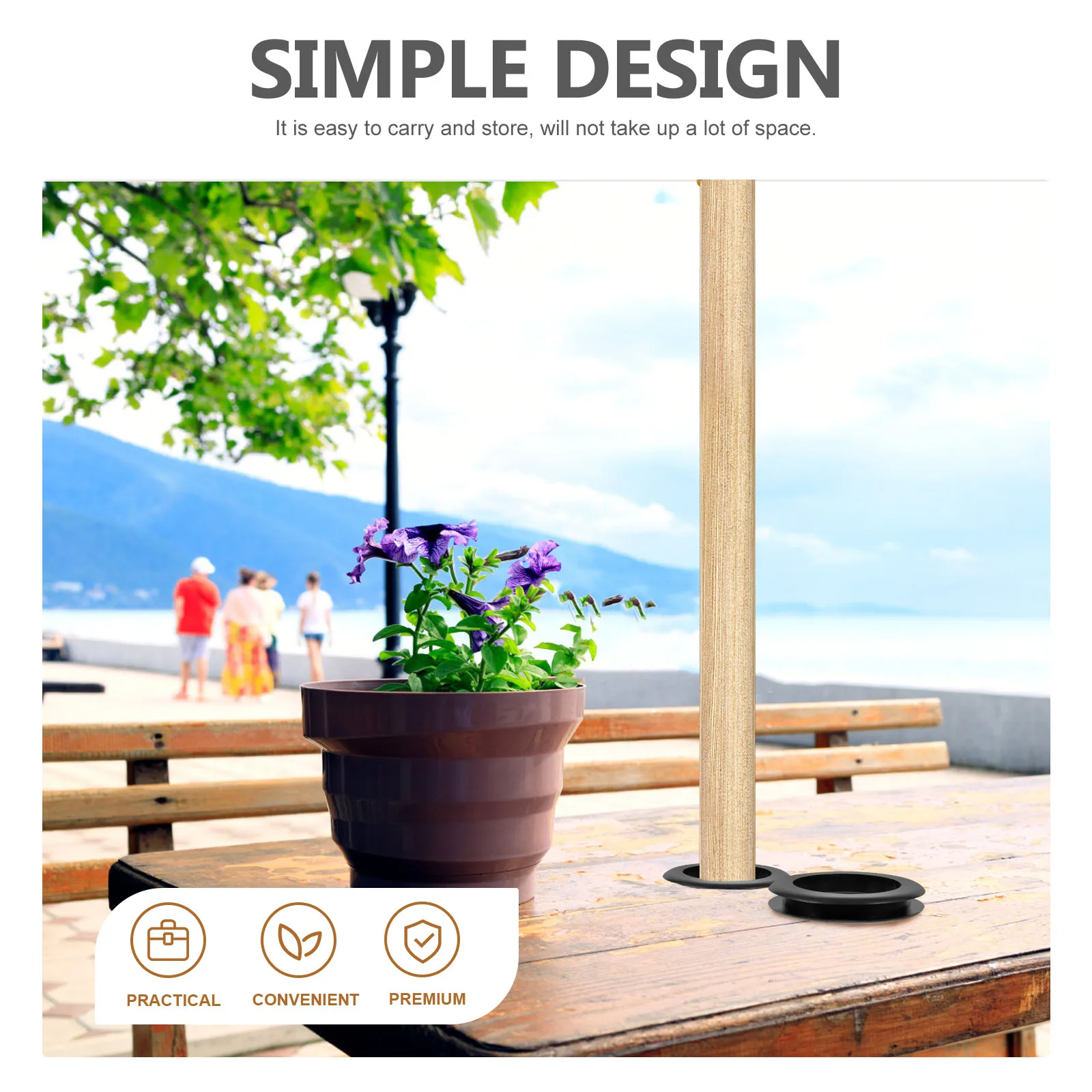 2Pcs Outdoor Silicone Umbrella Rings Parasol Retaining Ring Patio Table Hole Protector Anti-Scratch Wind-Resistant Umbrella
2Pcs Outdoor Silicone Umbrella Rings Parasol Retaining Ring Patio Table Hole Protector Anti-Scratch Wind-Resistant Umbrella