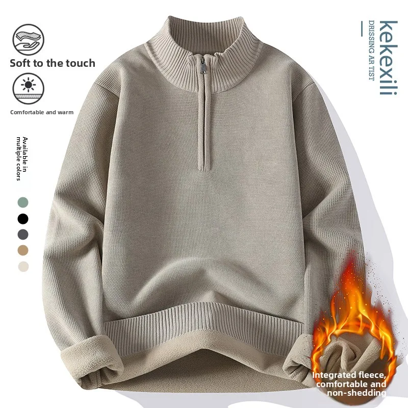 Thiened Fce Sweatirt Men's Stand Collar f Zipper Autumn Winter Warm Loose Casual T-irt Faion Urban Sle Polyes...
Thiened Fce Sweatirt Men's Stand Collar f Zipper Autumn Winter Warm Loose Casual T-irt Faion Urban Sle Polyes...