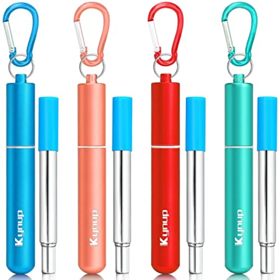 4Packs Reusable Straws, Metal Straw with Silicon, Travel Drinking Straws with Case, Keychain, Cleaning Brushes, Silicon Pcs Per
4Packs Reusable Straws, Metal Straw with Silicon, Travel Drinking Straws with Case, Keychain, Cleaning Brushes, Silicon Pcs Per