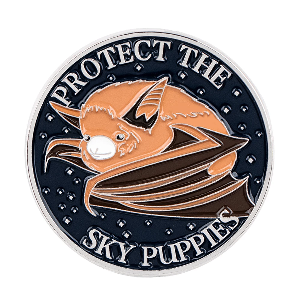 Cartoon Bat Enamel Pins Custom"Sky Puppies" Quotation Brooches Lapel Badges Fashion Lapel Jewelry Gift for Kids Friends
Cartoon Bat Enamel Pins Custom"Sky Puppies" Quotation Brooches Lapel Badges Fashion Lapel Jewelry Gift for Kids Friends