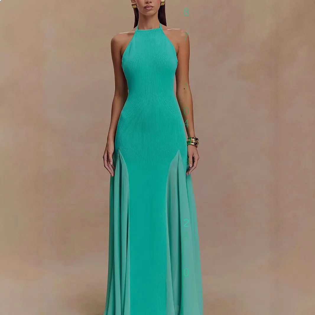 Sexy Sleeveless Knit Bodycon Backless Halter Dress Dresses Spring Summer Matching Set
Sexy Sleeveless Knit Bodycon Backless Halter Dress Dresses Spring Summer Matching Set