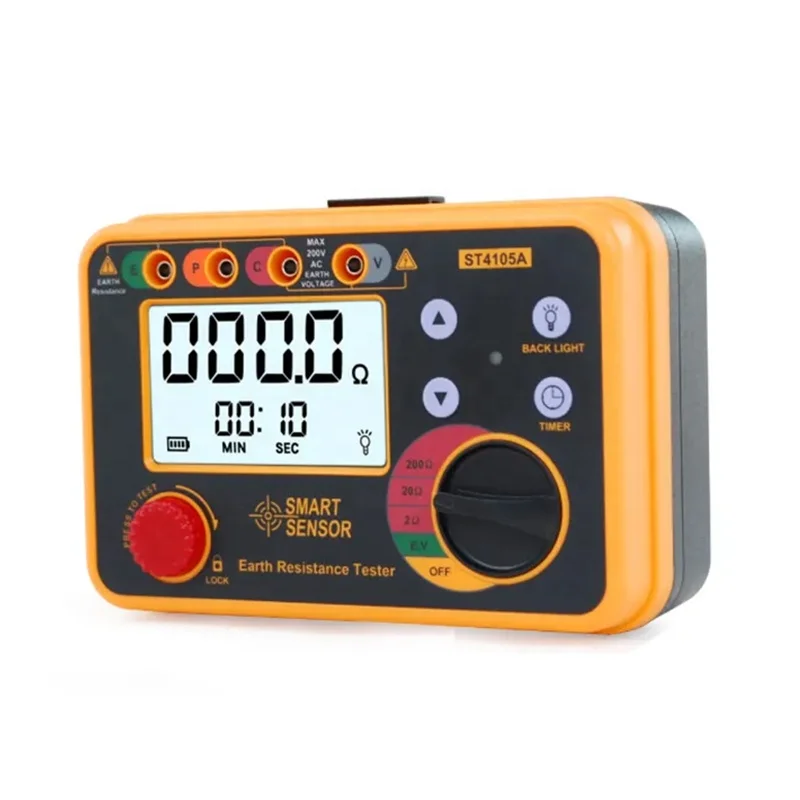 Smart Sensor ST4105A 200 Ohm ST4105B 2000 Ohm LCD Backlight Digital Earth Resistance Tester
Smart Sensor ST4105A 200 Ohm ST4105B 2000 Ohm LCD Backlight Digital Earth Resistance Tester