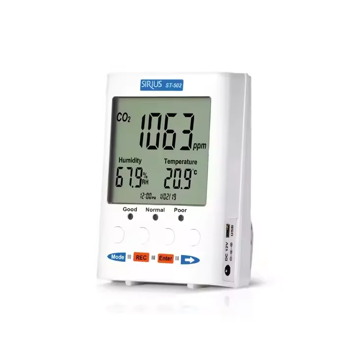 ST-502 Desktop Indoor Air Quality Monitor Carbon Dioxide Monitor Measurement Range 0 ~ 9999 Ppm
ST-502 Desktop Indoor Air Quality Monitor Carbon Dioxide Monitor Measurement Range 0 ~ 9999 Ppm