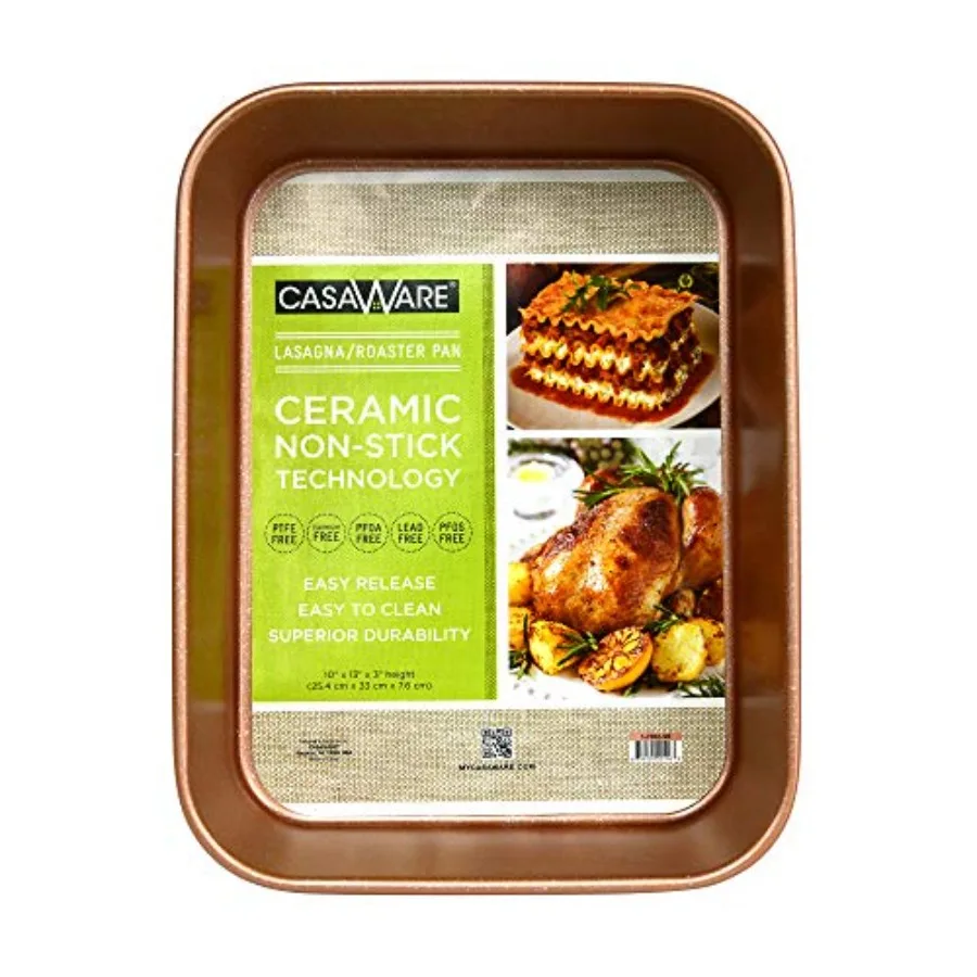 Ceramic Coated NonStick Lasagna/Roaster Pan 13 x 10 x 3-Inch
Ceramic Coated NonStick Lasagna/Roaster Pan 13 x 10 x 3-Inch