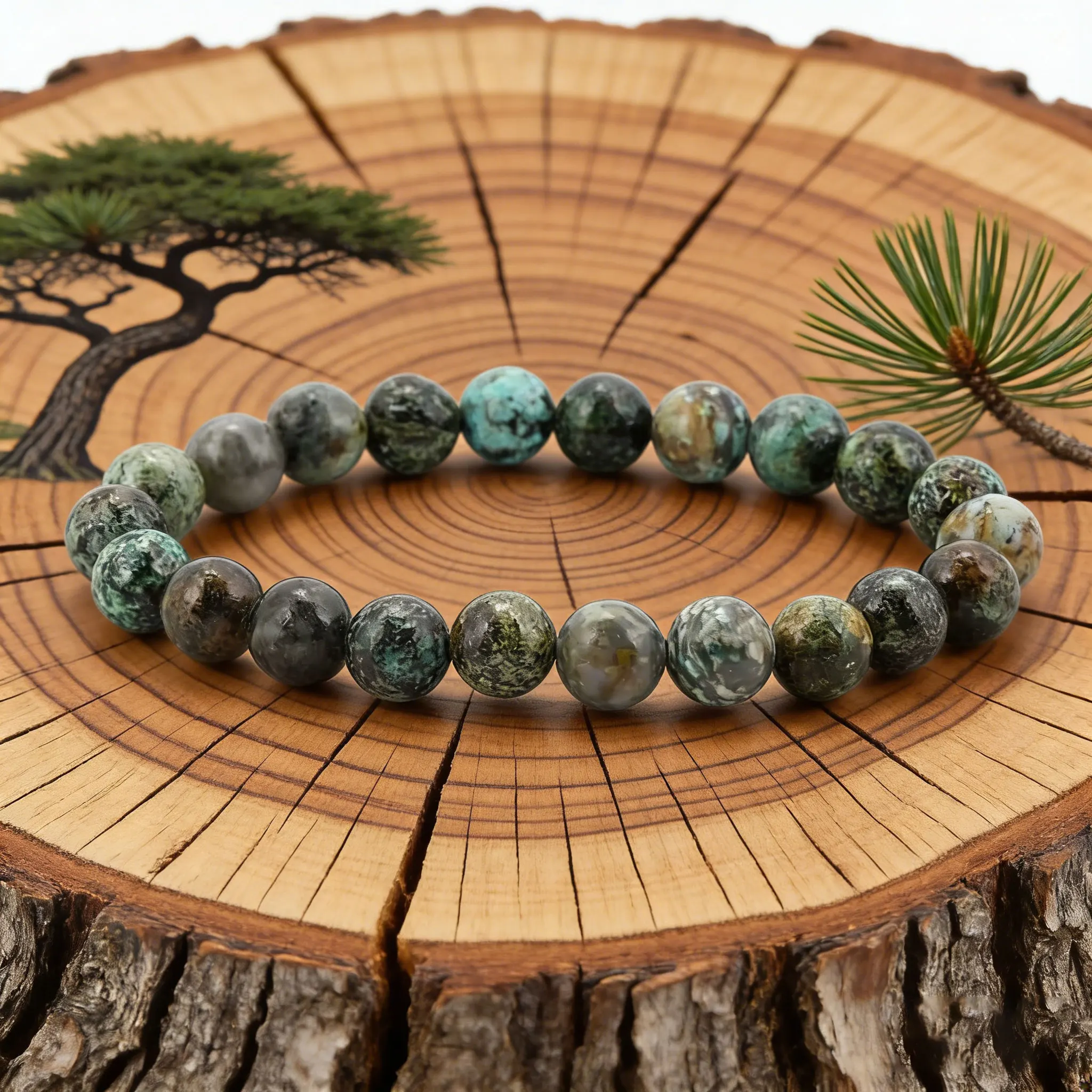 African Turquoise Bracelet For Men Women Blessing Rosary Natural Semi-precious Stone Jewelry Gift
African Turquoise Bracelet For Men Women Blessing Rosary Natural Semi-precious Stone Jewelry Gift