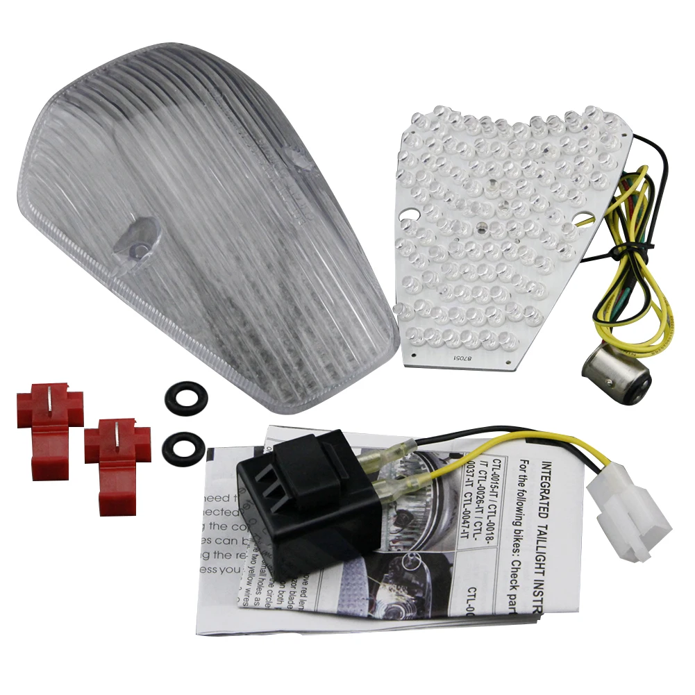 Clear Motorcycle LED Taillight integrated Turn Signals For Honda VTX1300 VTX1800 Custom 2002
Clear Motorcycle LED Taillight integrated Turn Signals For Honda VTX1300 VTX1800 Custom 2002