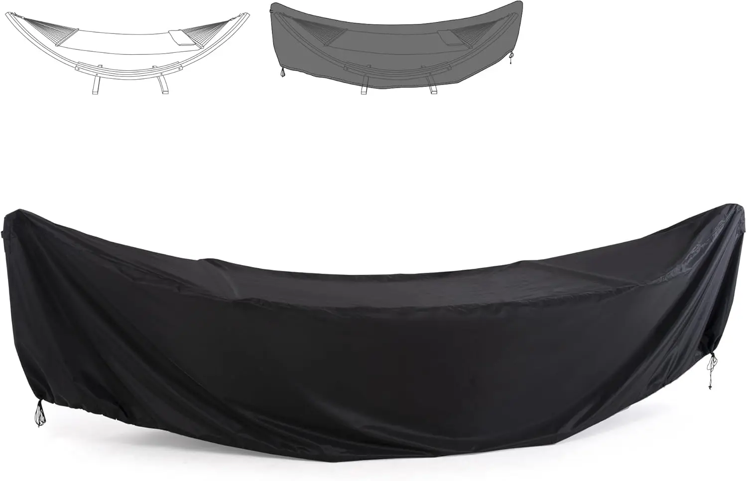 Water-Resistant Polyester Hammock Stand Cover for 14ft Arc Stand, Black - Durable Outdoor Protection
Water-Resistant Polyester Hammock Stand Cover for 14ft Arc Stand, Black - Durable Outdoor Protection