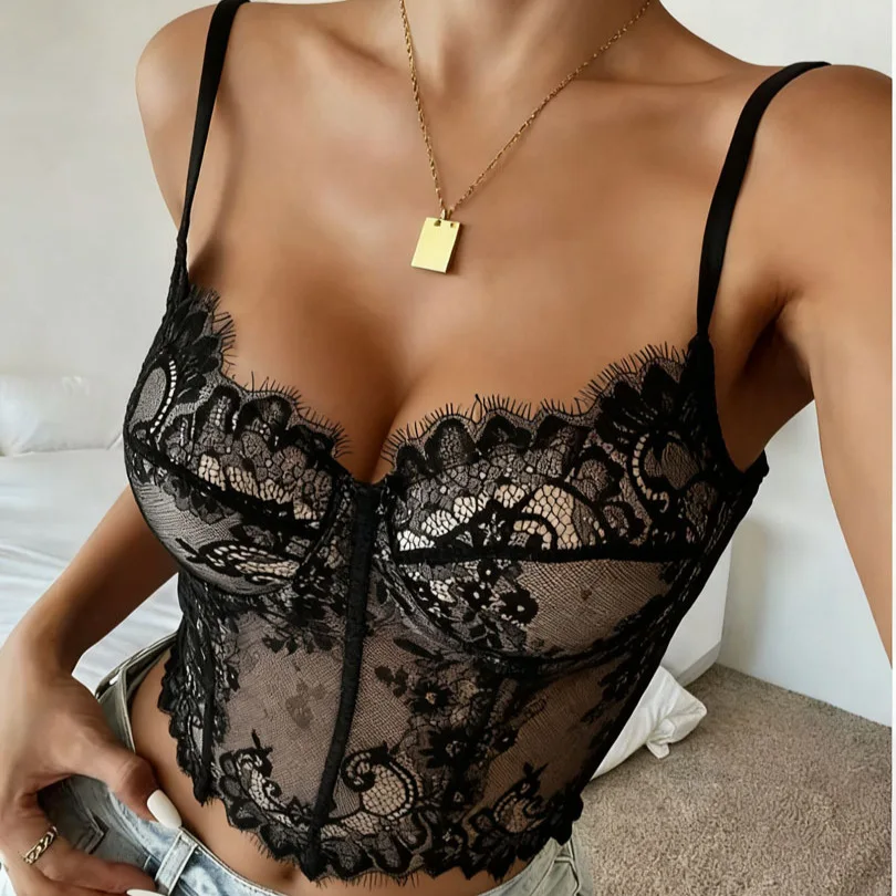 Lace Bra Crop Top Y2k Clothes Women Sleeveless Backless Tank Top Open Back Summer Female Sexy Underwear Corset Slim Fit Camisole
Lace Bra Crop Top Y2k Clothes Women Sleeveless Backless Tank Top Open Back Summer Female Sexy Underwear Corset Slim Fit Camisole