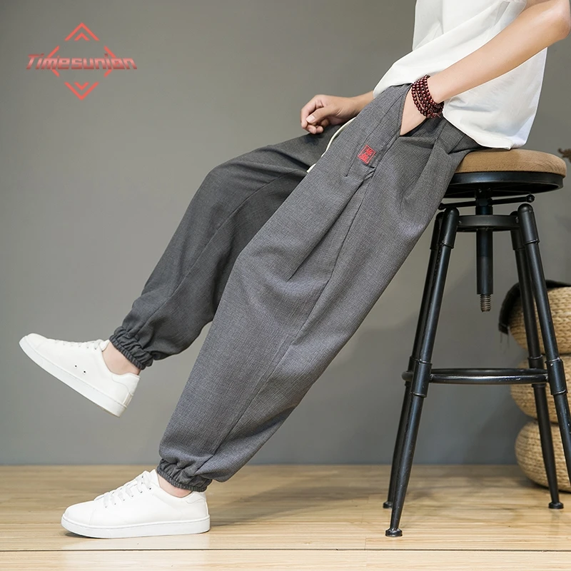 Ice Silk Pants for Man Chinese Style New Loose Oversize Sweatpants Harun Pants Elastic Waist Casual Trousers Streetwear
Ice Silk Pants for Man Chinese Style New Loose Oversize Sweatpants Harun Pants Elastic Waist Casual Trousers Streetwear