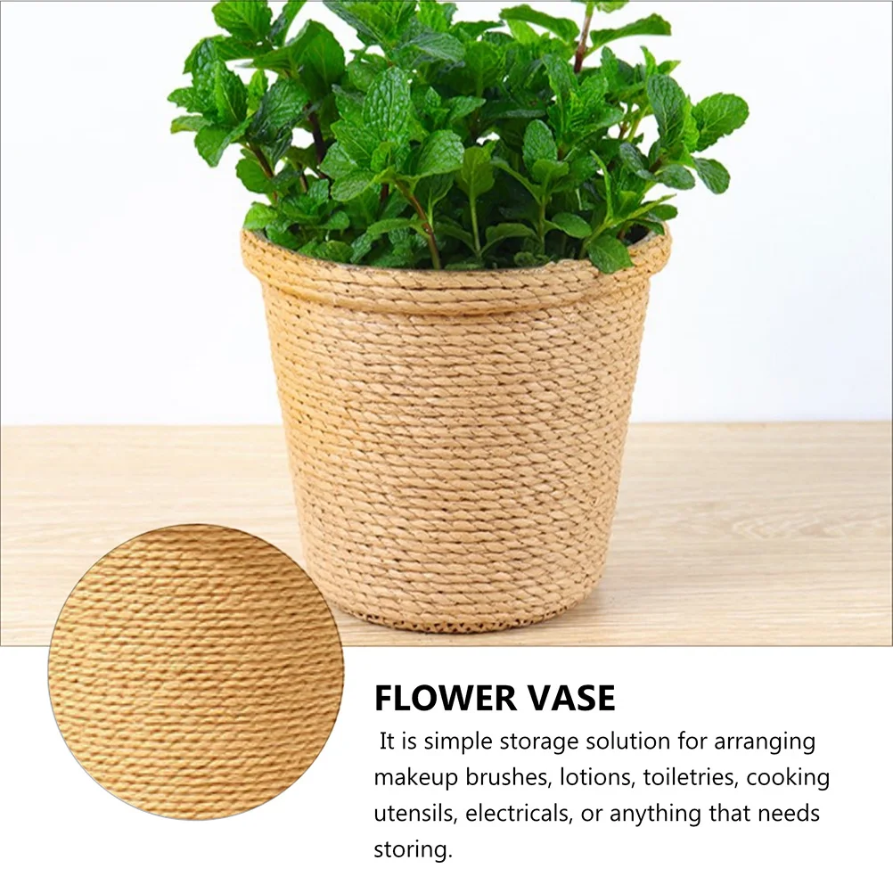 1Pcs Home Decor Retro Seaweed Flowerpot Durable Multipurpose Planter Khaki No Leakage Faux Flowers Storage Basket
1Pcs Home Decor Retro Seaweed Flowerpot Durable Multipurpose Planter Khaki No Leakage Faux Flowers Storage Basket