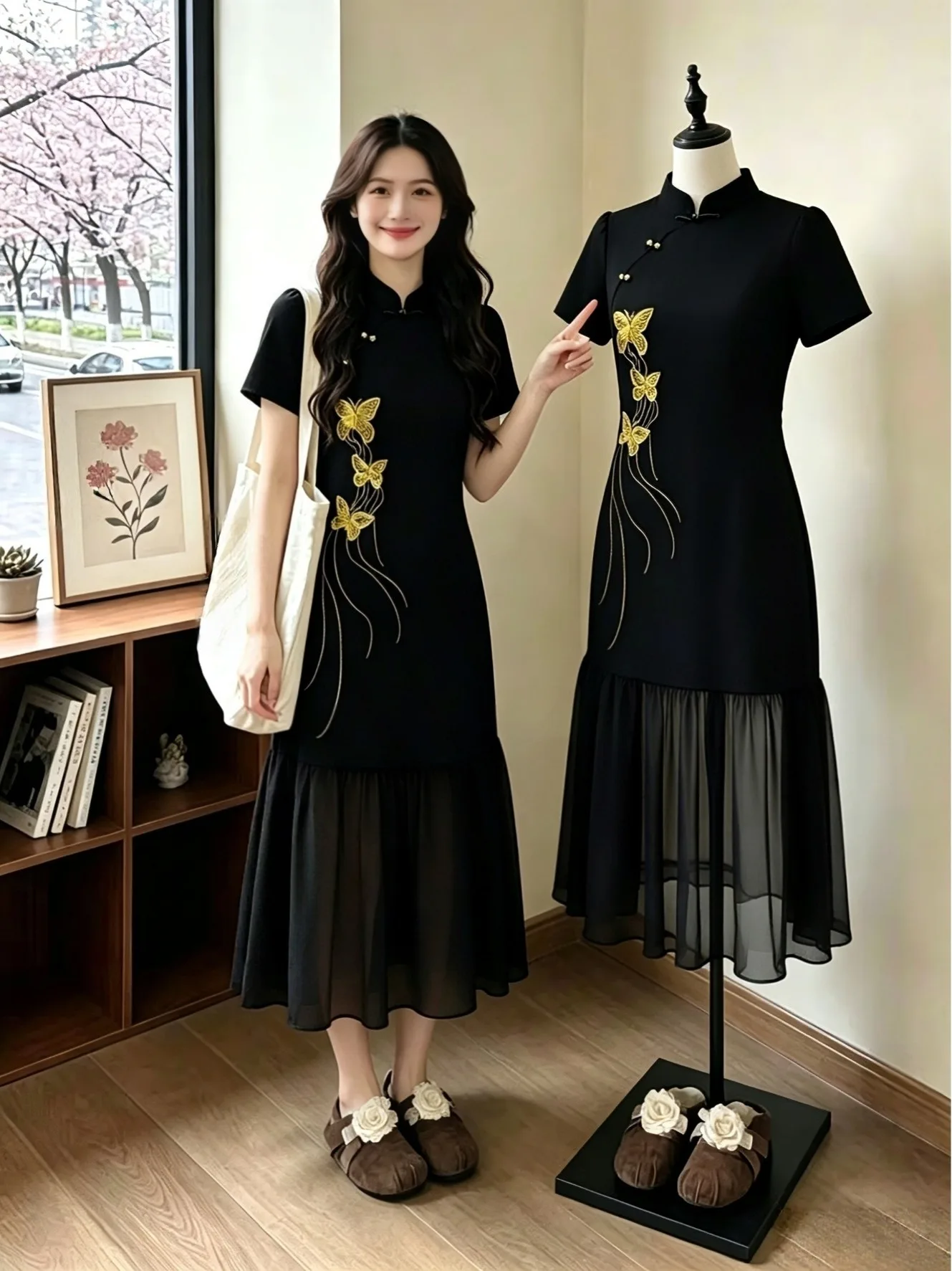 Retro Chinese Style plus Size Summer Long Skirt Embroidered Splicing Chiffon Youthful Design Breathable High Waist
Retro Chinese Style plus Size Summer Long Skirt Embroidered Splicing Chiffon Youthful Design Breathable High Waist