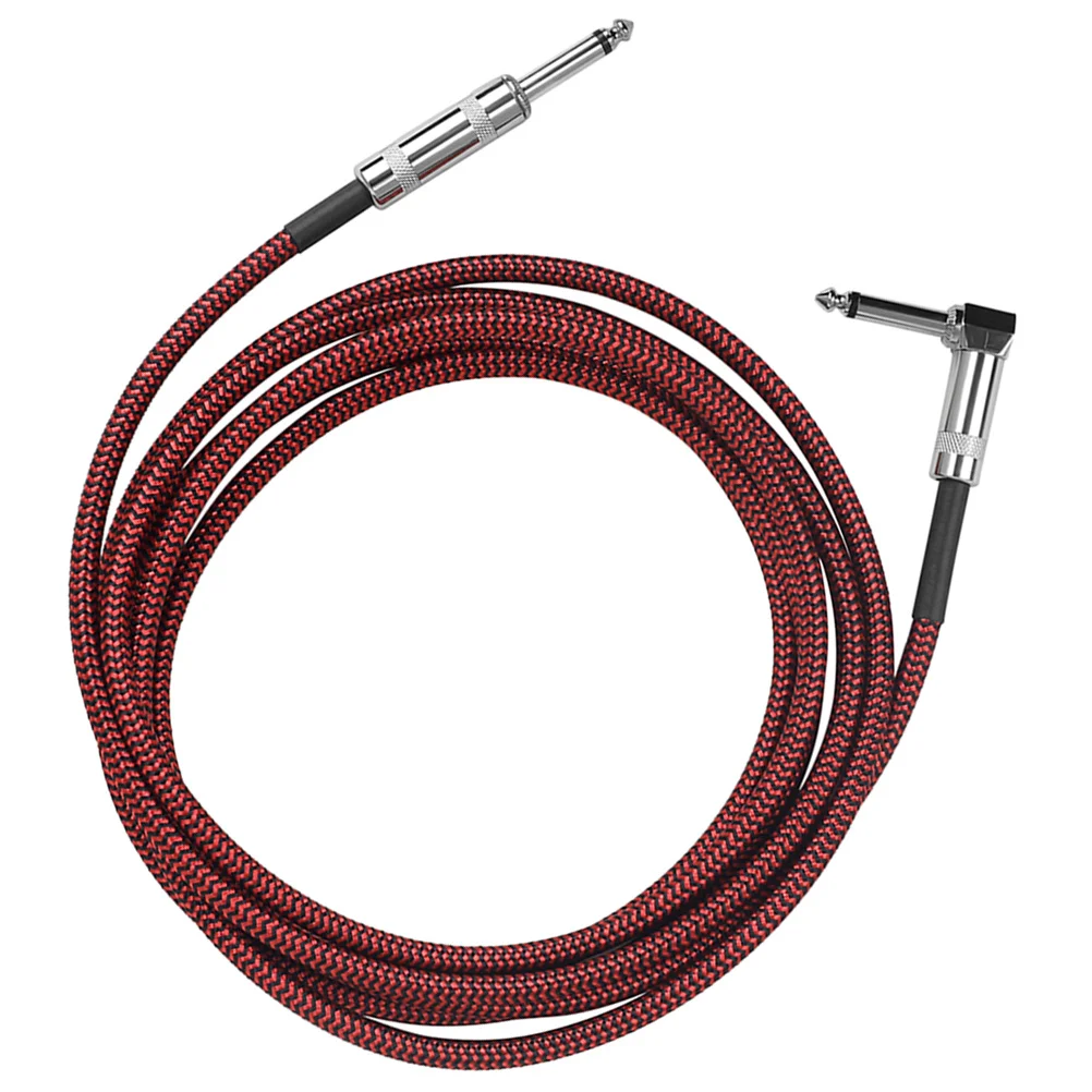 Braided 6.35mm Audio Cable Red Black Noise Reduction Electric Guitar Bass Effect Patch Cables Audio Connect Wire Musical
Braided 6.35mm Audio Cable Red Black Noise Reduction Electric Guitar Bass Effect Patch Cables Audio Connect Wire Musical