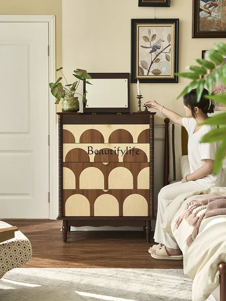 03.French retro solid wood dressing cabinet locker
03.French retro solid wood dressing cabinet locker