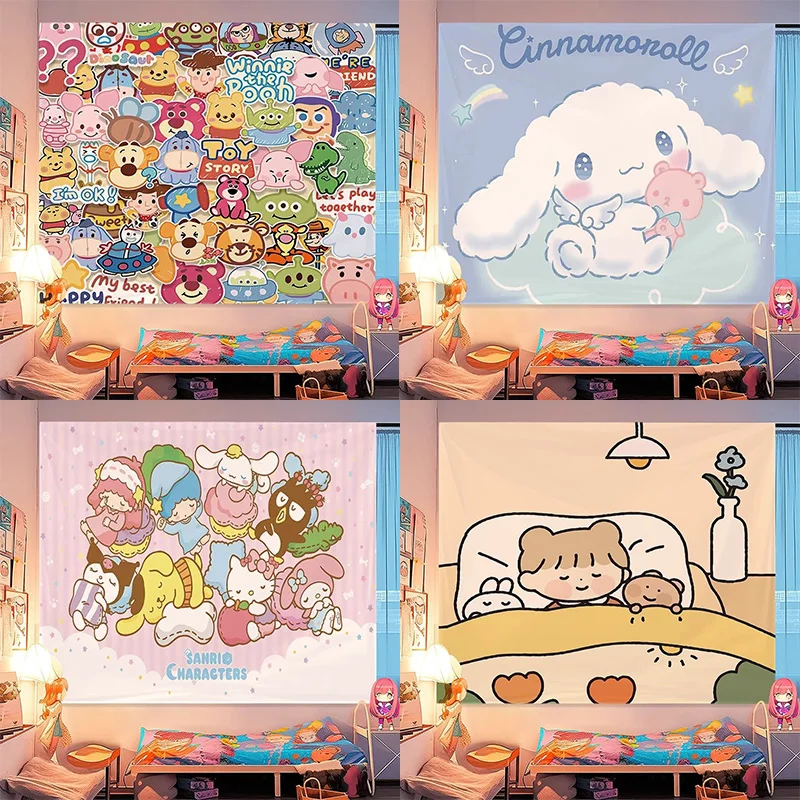 Sanrio Ins фон ткань милая мелодия подвесная ткань Kuromi девушка сердце корица собака общежитие настенная ткань гобелен
Sanrio Ins фон ткань милая мелодия подвесная ткань Kuromi девушка сердце корица собака общежитие настенная ткань гобелен