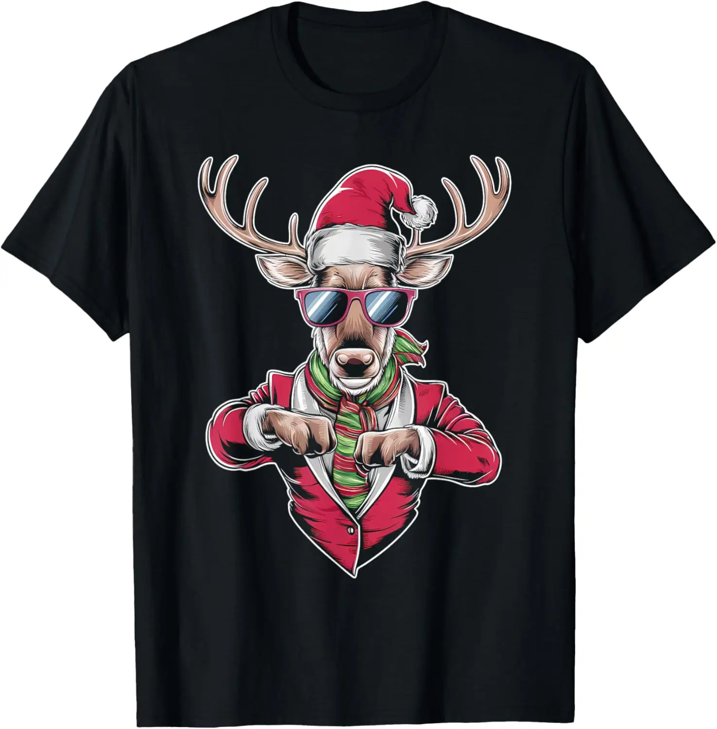 Рождественский семейный рождественский праздник, наряд Санта-Клауса, футболка с оленями
Рождественский семейный рождественский праздник, наряд Санта-Клауса, футболка с оленями