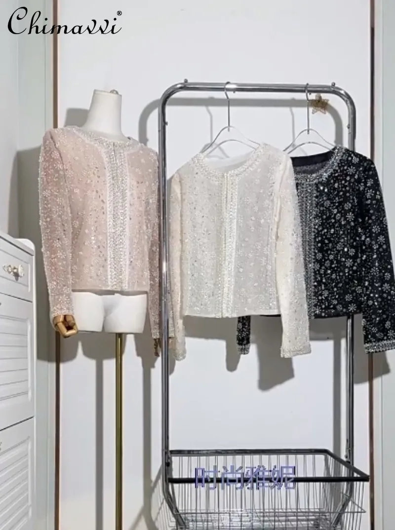 New 2025 Spring and Autumn High-end Fashion Sequined Beaded Long-sleeved Cardigan Jacket Women's Loose Elegant Luxury Coat
New 2025 Spring and Autumn High-end Fashion Sequined Beaded Long-sleeved Cardigan Jacket Women's Loose Elegant Luxury Coat