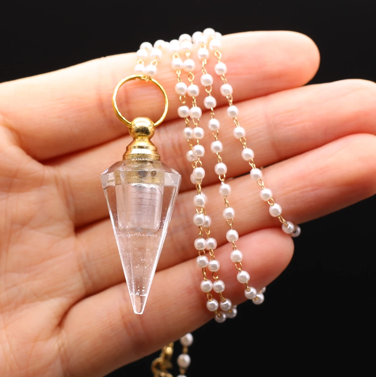 Crystal Natural Stone Pendant Clear Quartz Perfume Bottle Essential Oil Diffuser Necklace Jewelry Accessories Gifts 18x50mm
Crystal Natural Stone Pendant Clear Quartz Perfume Bottle Essential Oil Diffuser Necklace Jewelry Accessories Gifts 18x50mm