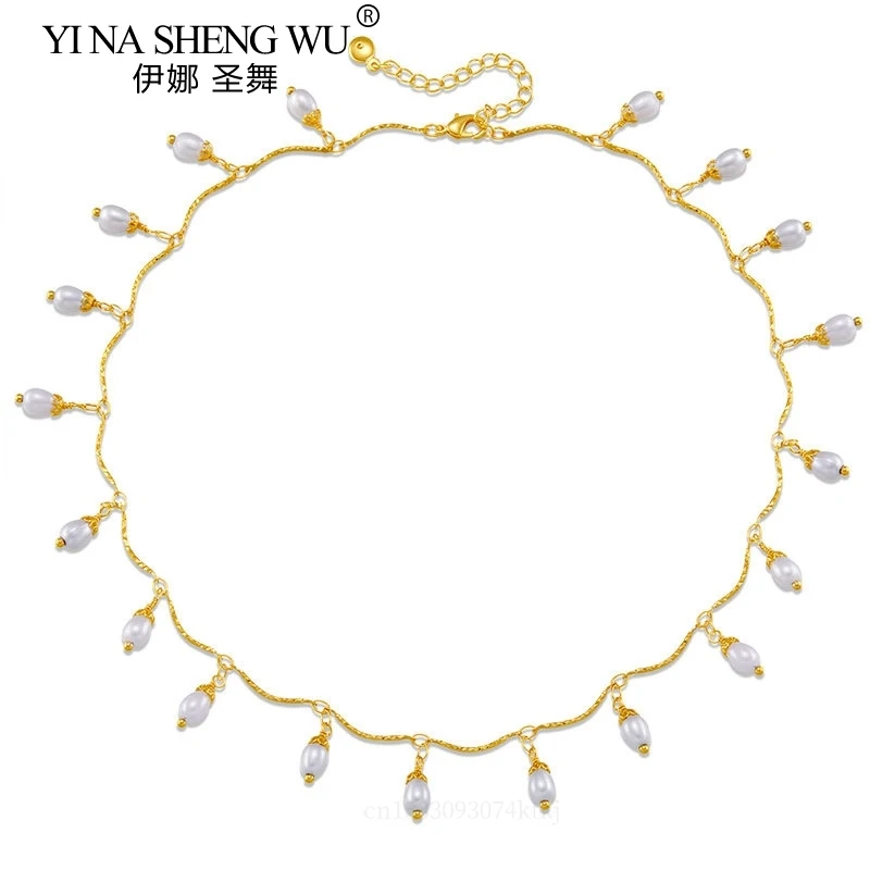 Elegant Creativity Elegant Collarbone Chain Pearl Vintage French Necklace Copper Plated 18K Gold Necklace Daily Accessories
Elegant Creativity Elegant Collarbone Chain Pearl Vintage French Necklace Copper Plated 18K Gold Necklace Daily Accessories