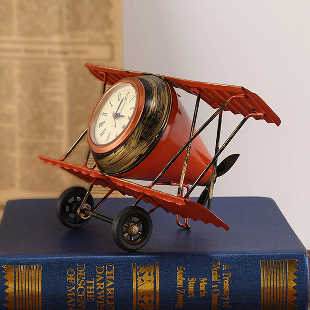 Aircraft Clock Ornaments Practical Bedside Table Wrought Iron Chic Electronic Component European Style Refreshing Decoration
Aircraft Clock Ornaments Practical Bedside Table Wrought Iron Chic Electronic Component European Style Refreshing Decoration