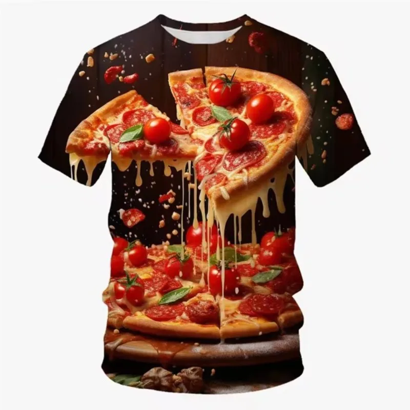 2025 men's street fashion 3D printed food pizza fun picture T-shirt summer casual short sleeved round neck T-shirt for men
2025 men's street fashion 3D printed food pizza fun picture T-shirt summer casual short sleeved round neck T-shirt for men