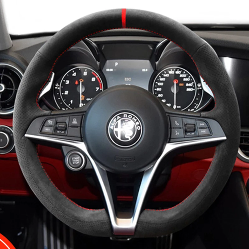 For Alfa Romeo Giulia 2016-2020 Stelvio 2017-2020 Customized Car Steering Wheel Cover Non-slip Hand-stit Braided Auto Interior
For Alfa Romeo Giulia 2016-2020 Stelvio 2017-2020 Customized Car Steering Wheel Cover Non-slip Hand-stit Braided Auto Interior