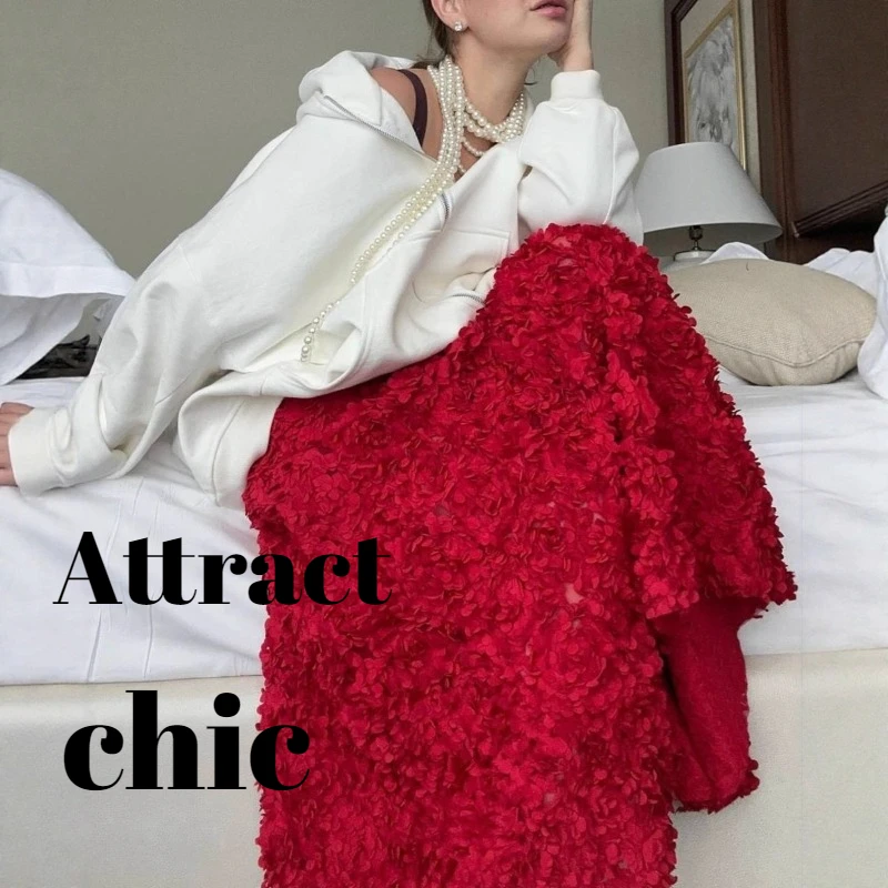 Celebrity Style Red Black High Quality Gorgeous Fashion High Waist 3D Dimensional Disc Flower Long Skirt for Birthday Gift Party
Celebrity Style Red Black High Quality Gorgeous Fashion High Waist 3D Dimensional Disc Flower Long Skirt for Birthday Gift Party