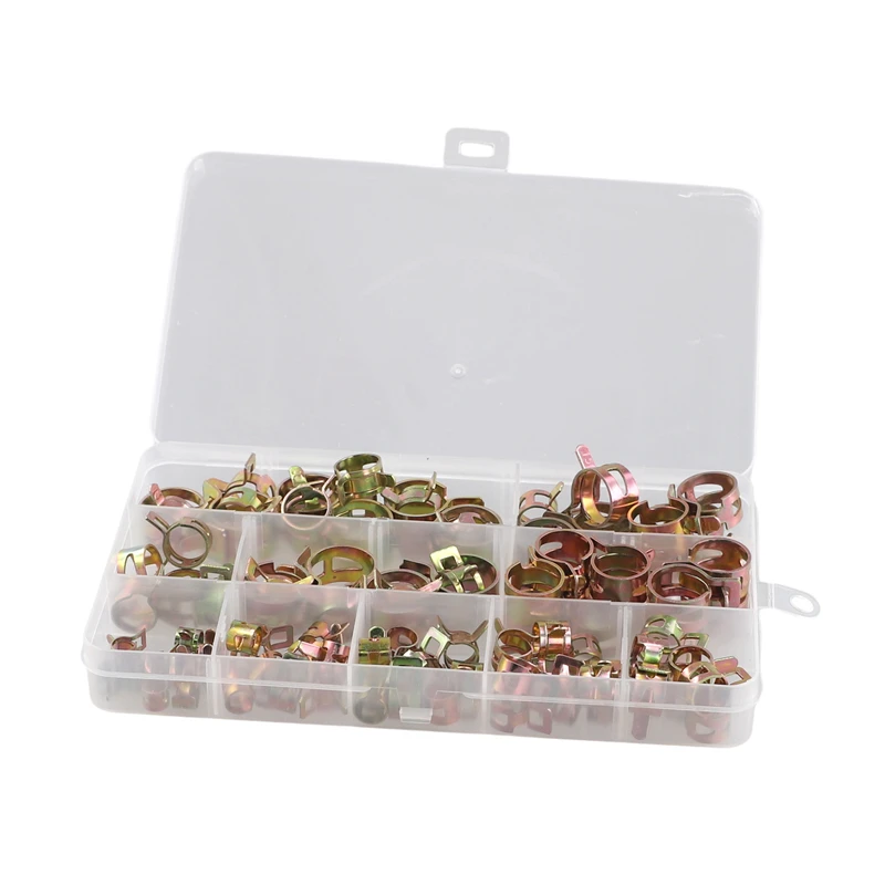AB42-100PCS Car Truck Spring Clips Fuel Oil Water Hose Clip Pipe Tube Clamp Fastener Assortment Kit 6-17Mm
AB42-100PCS Car Truck Spring Clips Fuel Oil Water Hose Clip Pipe Tube Clamp Fastener Assortment Kit 6-17Mm