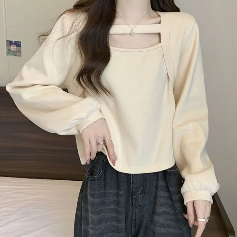 Femme Spring Summer Fashion Simplicity Screw Thread Solid Color O-neck Women Clothes Fashionable Temperament Long Sleeve Top Tee
Femme Spring Summer Fashion Simplicity Screw Thread Solid Color O-neck Women Clothes Fashionable Temperament Long Sleeve Top Tee